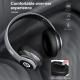 Wireless Foldable Bluetooth Headphones Headset (52 Hrs Playtime, 6EQ Modes, Build-in Mic) - Black