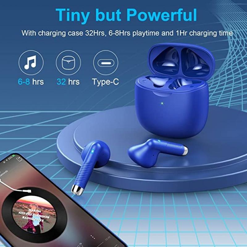 Bluetooth 5.3 wireless earbuds with charging case