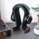 Synthetic Leather Headset Headphone Stand - Black