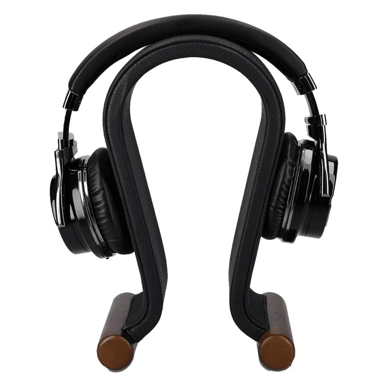 Synthetic Leather Headset Headphone Stand - Black