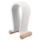 Synthetic Leather Headset Headphone Stand - White