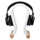 Synthetic Leather Headset Headphone Stand - White