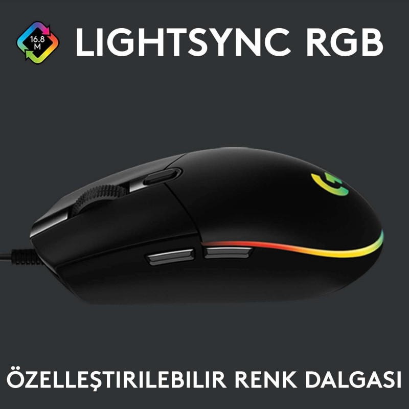 Logitech Gaming Mouse G102 LIGHTSYNC – Black